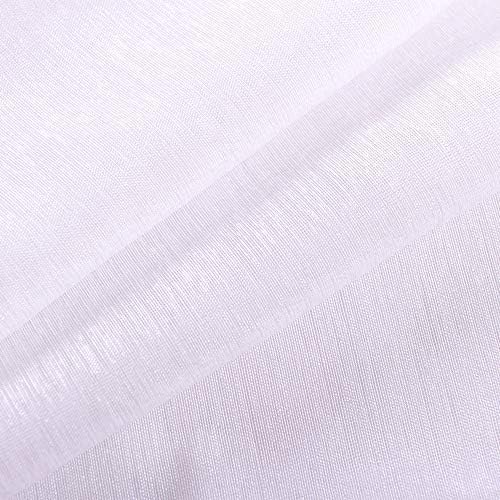 96 Inch White Sheer Curtains Grommet Set of 2 Panels