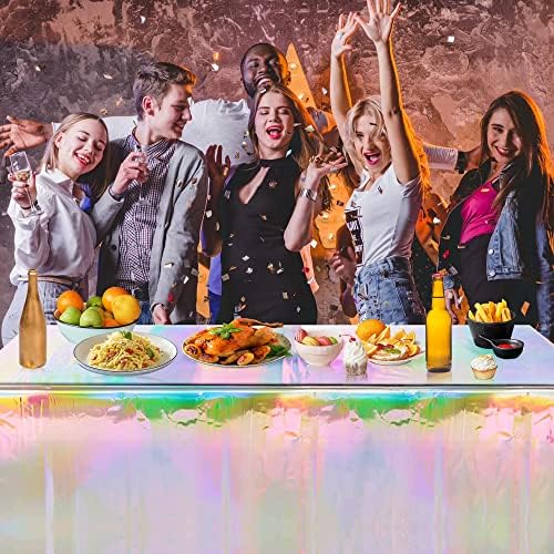 OHOME 4-Pack Iridescent Tablecloths for Parties