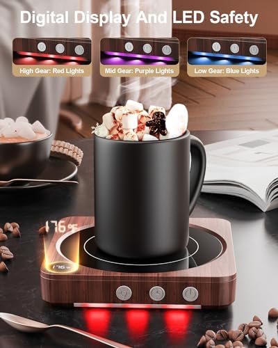 House Gem Coffee Mug Warmer with Temperature Display