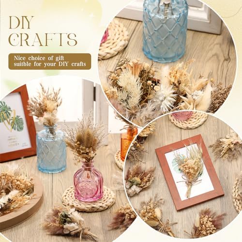Layhit 12 Pack Mini Boho Dried Flower Bouquets Wedding Decor