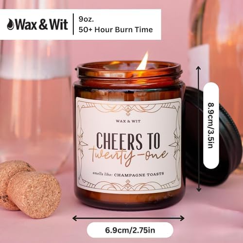 Wax Wit 21st Birthday Candle for Her
