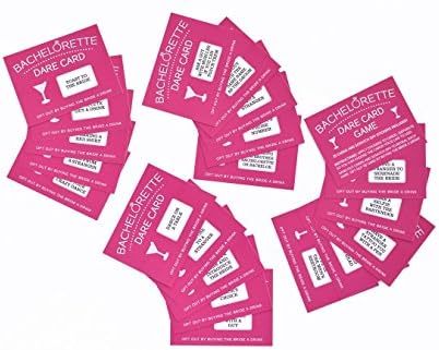 Printed Party Bachelorette Dare Card Game 20 Cards