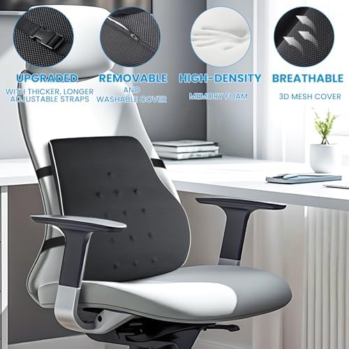 QUTOOL Lumbar Support Pillow for Office Chair and Car Seat