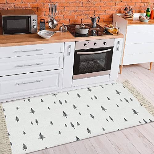 Boho Style Area Rug with Tassels for Kids Room
