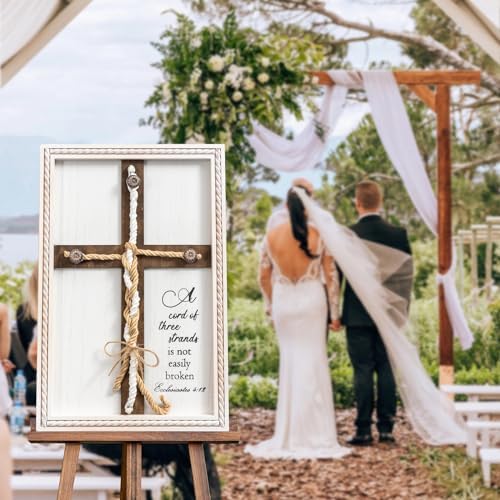 Three Strand Unity Cross Wedding Ceremony Sign 10x15in