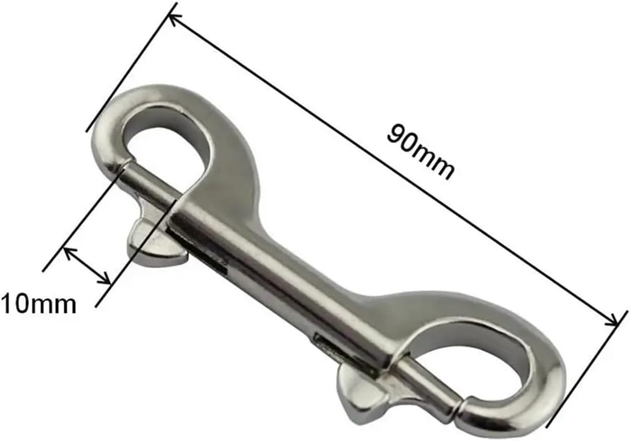 OUZINE 5PCS Double Ended Scuba Bolt Snap Hook Stainless Steel 316 Heavy Duty