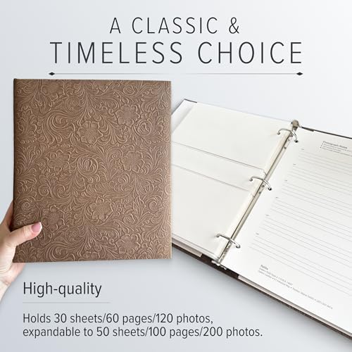 Gallery Leather Photo Album 4x6 with 120 Slots and Writing Space