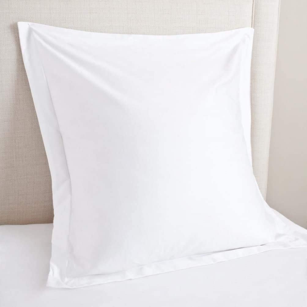 26x26 Euro Pillow Shams Set of 2 White 600 Thread Count
