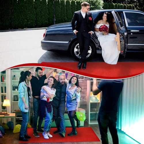 3ft x 10ft Extra Thick Red Carpet Runner for Party and Events