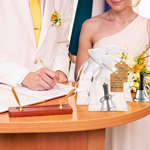 Lounsweer Silver Wedding Kissing Bells Set 48pcs