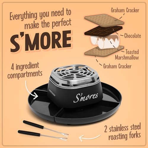 Nostalgia Tabletop Indoor Electric Smores Maker - Black