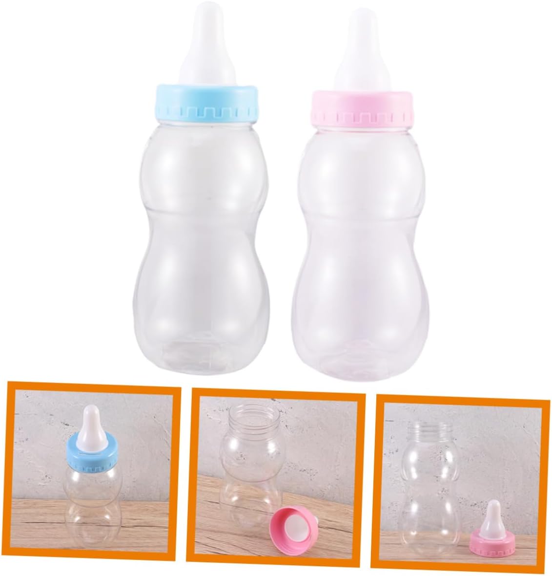 BESTYASH 2Pcs Transparent Candy Storage Jars for Party Treats and Snacks