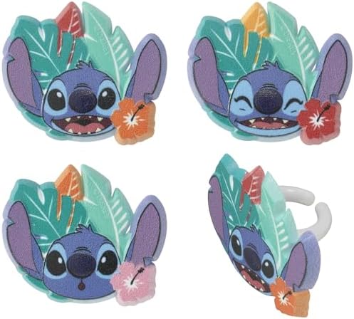 DecoPac Disneys Stitch Cupcake Rings 24 Pack