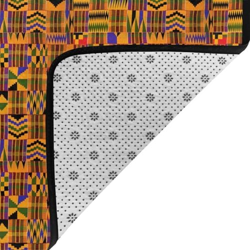 African Tribal Pattern Flannel Non-Slip Floor Mat 80x58in