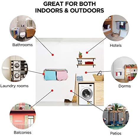 Step Up Laundry Drying Rack 28 Inch Wall Mounted