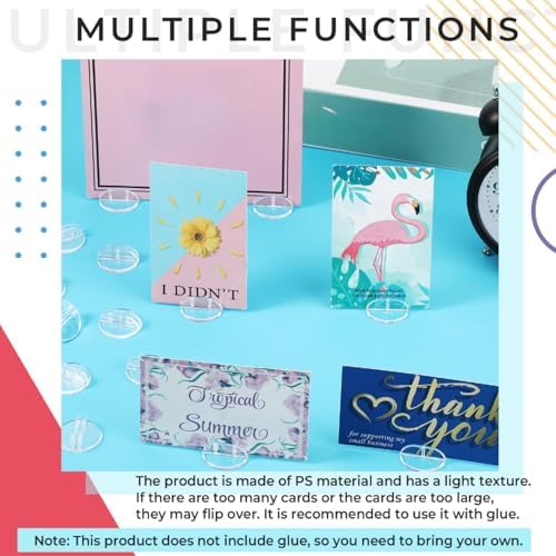 Yinkin 50 Pcs Mini Card Stands for Place Cards and Labels