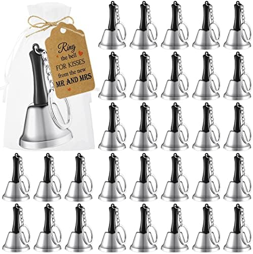 Lounsweer Silver Wedding Kissing Bells Set 48pcs