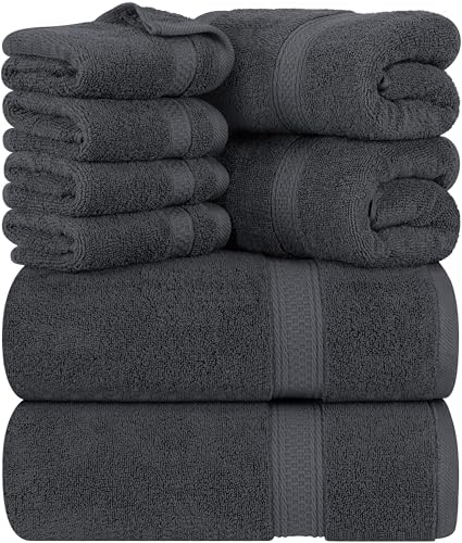 Utopia Towels 8 Piece Premium Set Grey