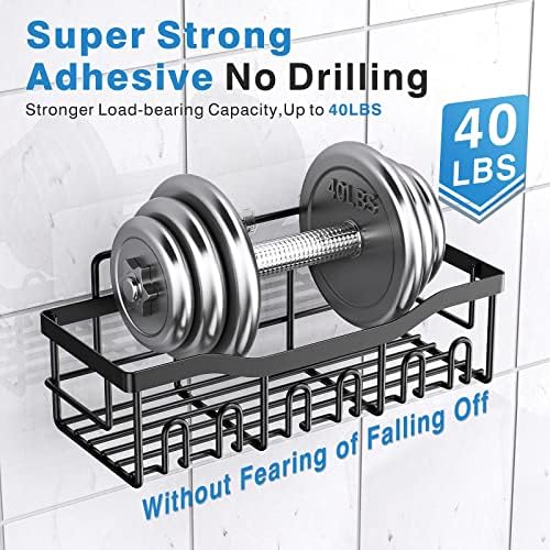 EUDELE Adhesive Shower Caddy 5 Pack Rustproof Stainless Steel Storage