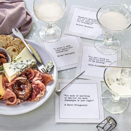 Five Star Funny White Cocktail Napkins 25 Pack
