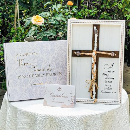 Three Strand Unity Cross Wedding Ceremony Sign 10x15in