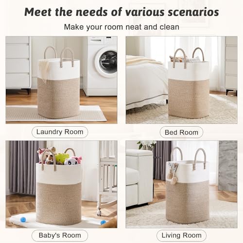 Artfeel Cotton Rope Laundry Basket 60L Hamper
