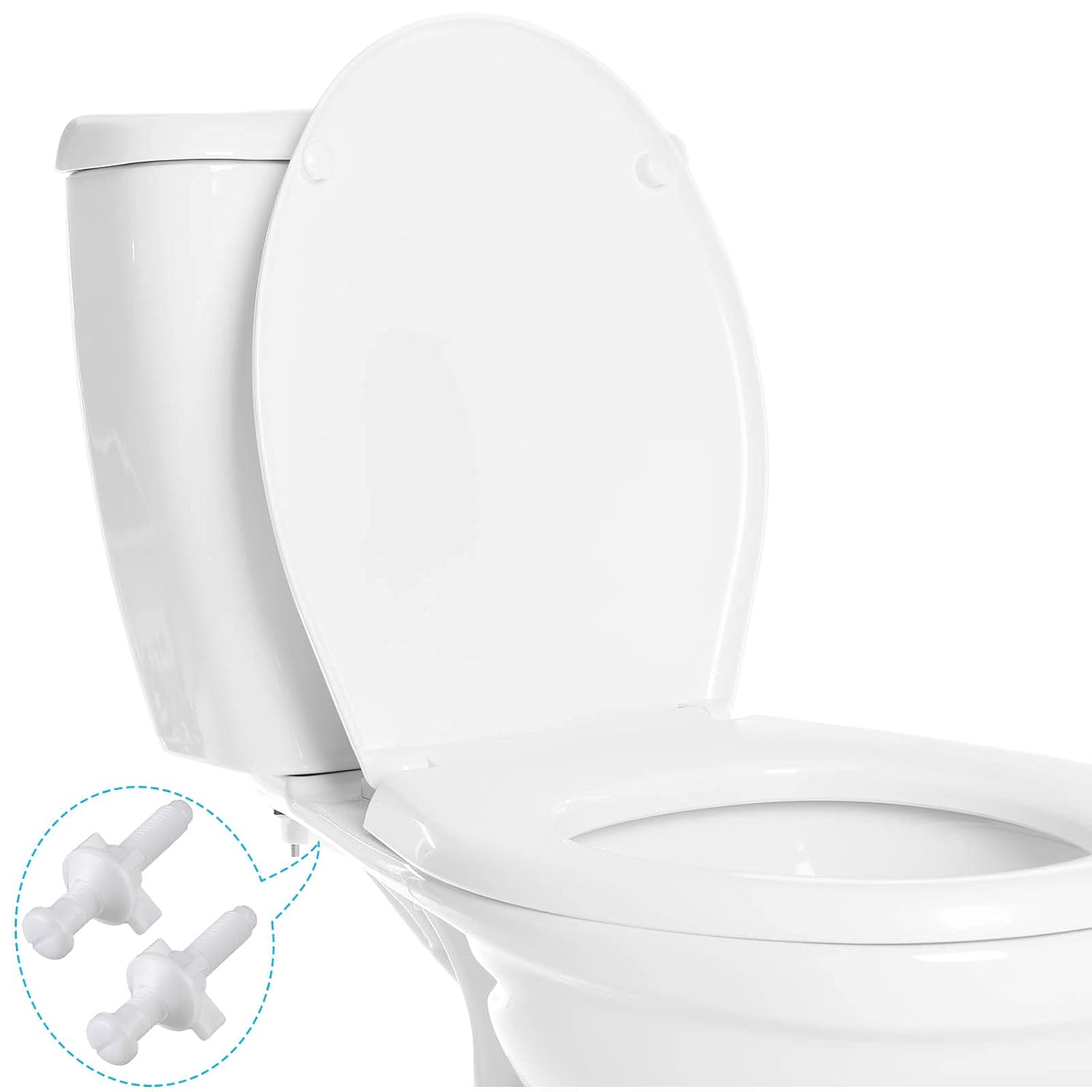 Jetec 2 Piece Toilet Seat Screws Replacement Kit White