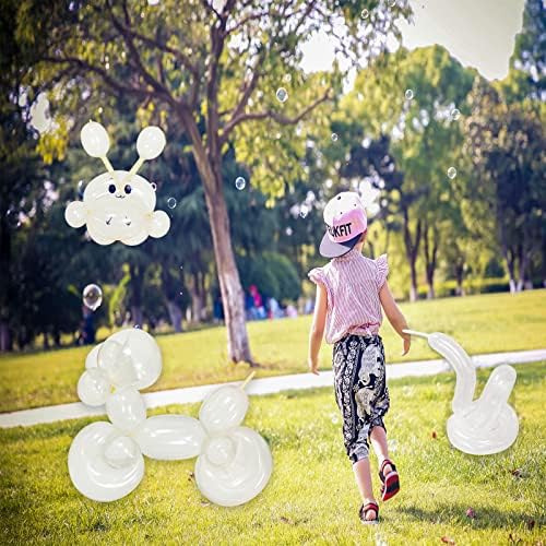 ZBYDNG 100pcs Clear Long Balloons for Twisting and Arch Tying