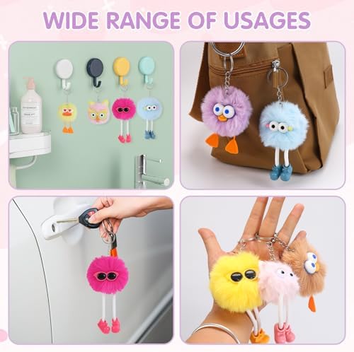 24pcs Kids Keychains Plush Toys for Birthday School Party