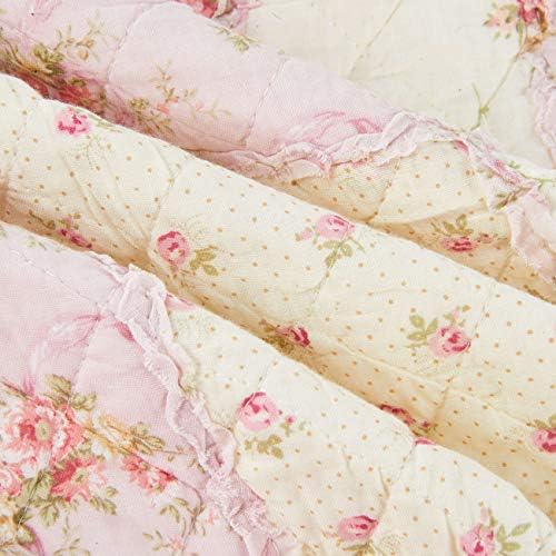 Cozyholy Cotton Patchwork Quilt Twin Size Reversible Bedspread