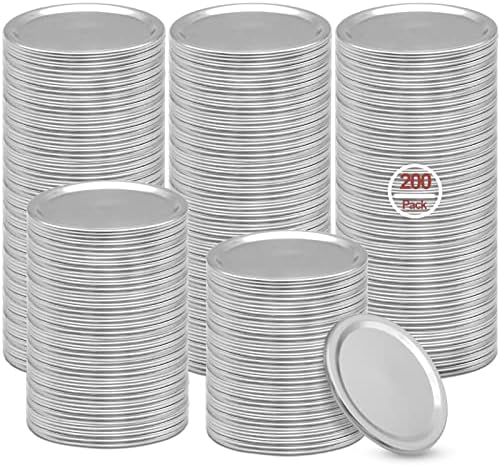 VIBRATITE Canning Lids 200 Count 70MM Regular Mouth Mason Jar Lids
