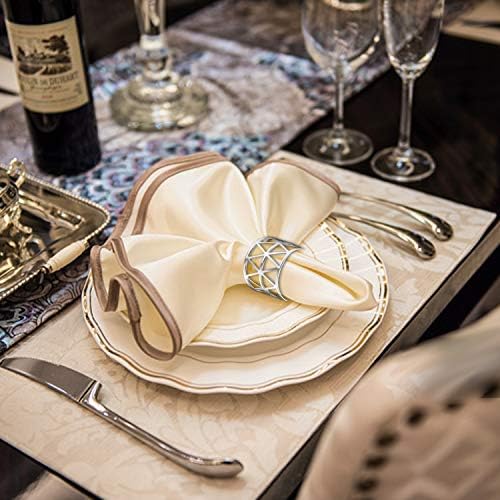 Kposiya 20 Piece Silver Napkin Ring Set