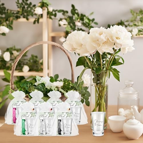 200 Pcs 50 Sets Wedding Favors Shot Glasses and Bottle Openers