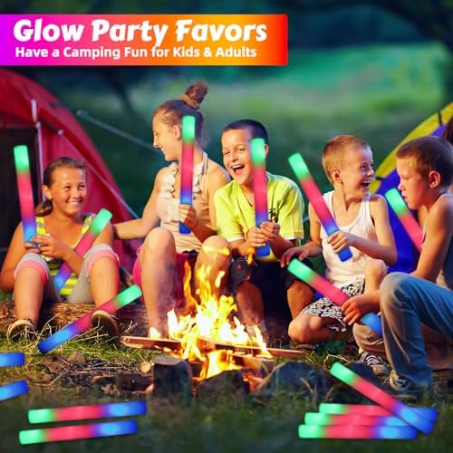 OLUPP 70 PCS LED Foam Glow Sticks with 3 Modes