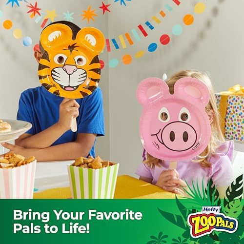 Hefty Zoo Pals Party Paper Plates 20 Count