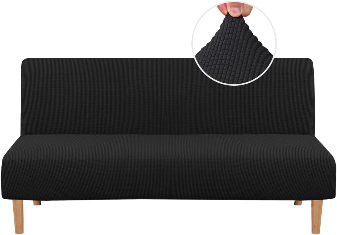HVERSAILTEX Stretch Futon Slipcover Protector Black