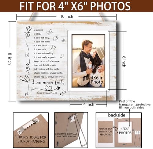 Romantic Couple Picture Frame Wall Tabletop Decor