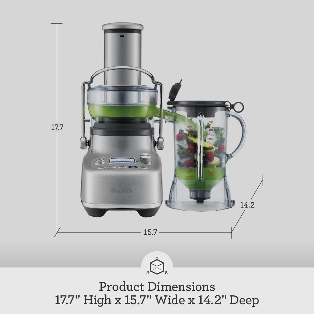 Breville 3X Bluicer Pro Blender and Juicer Brushed Stainless Steel