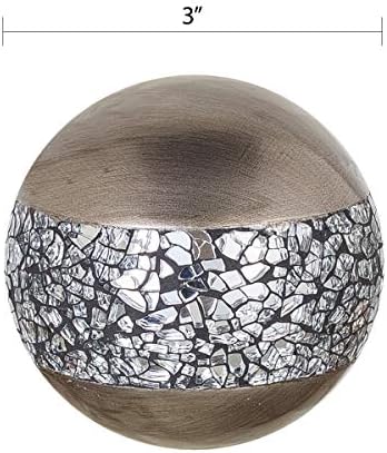 Creative Scents Schonwerk Silver Decorative Balls Set of 3