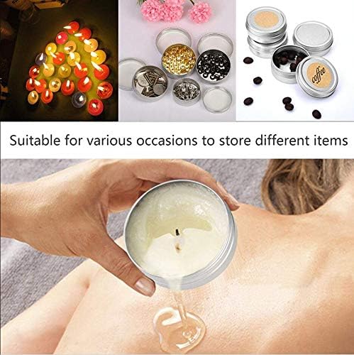 48 Pcs 1 Oz Silver Aluminum Cans with Screw Top Lids