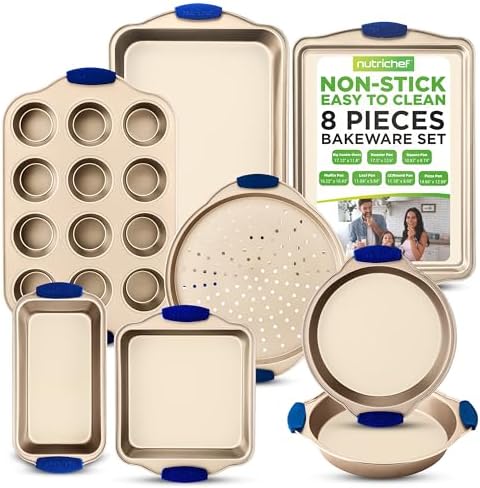 NutriChef 8-Piece Nonstick Bakeware Set