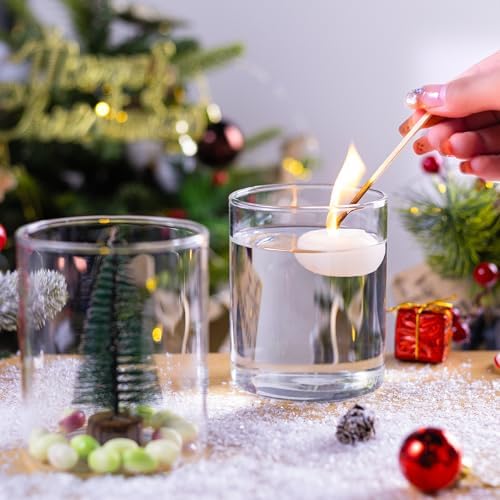 12pcs 4 Inch Glass Cylinder Vases for Centerpieces