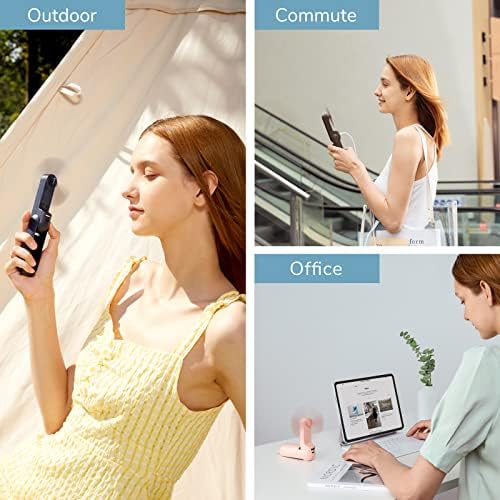 JISULIFE 3 IN 1 USB Rechargeable Mini Fan with Flashlight and Power Bank