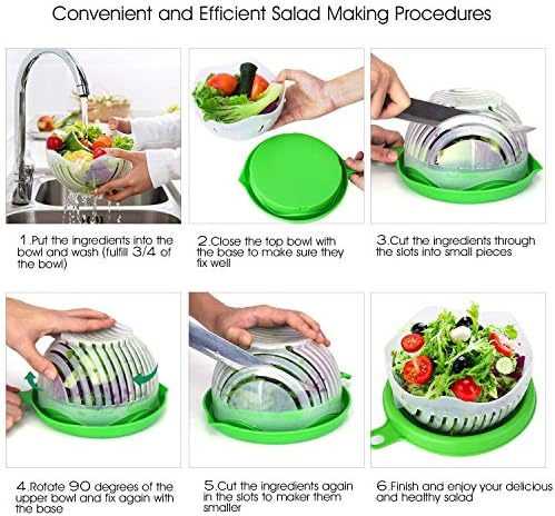WEBSUN Salad Cutter Bowl Upgraded Salad Maker