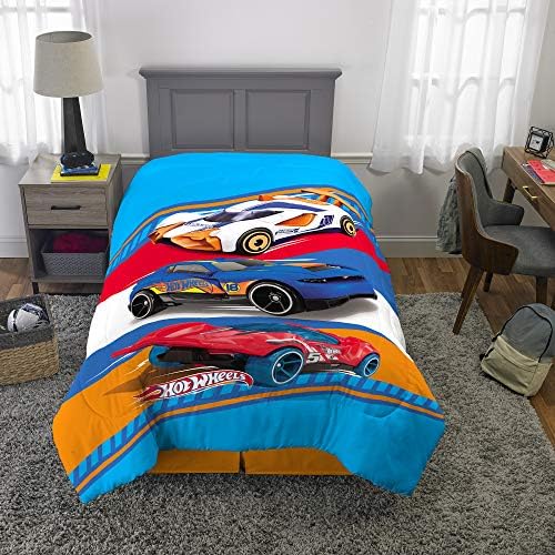 Franco Kids Bedding Super Soft Microfiber Reversible Comforter Hot Wheels