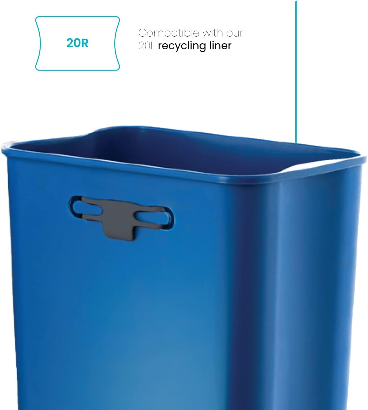 Home Zone Living 53 Gallon Kitchen Trash Bags with Drawstring Handles 60 Count