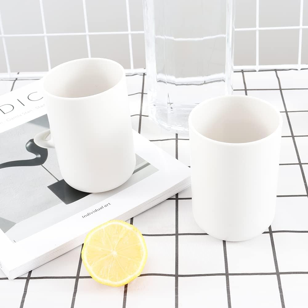Bathroom Tumblers 2Pcs Durable and Stackable