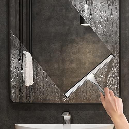 Docrok 10 Inch All-Purpose Shower Squeegee with 2 Hooks