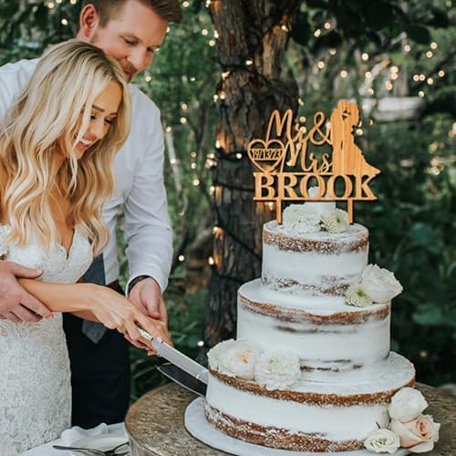 Personalized Silver Wedding Cake Knife and Server Set