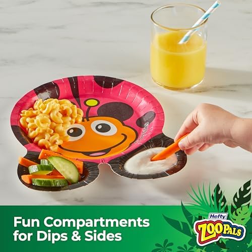 Hefty Zoo Pals Party Paper Plates 20 Count
